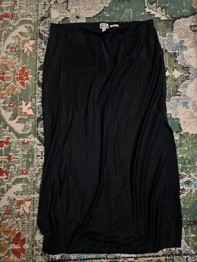 FUTURE COLLECTIVE - Black Maxi Skirt with Side Slit